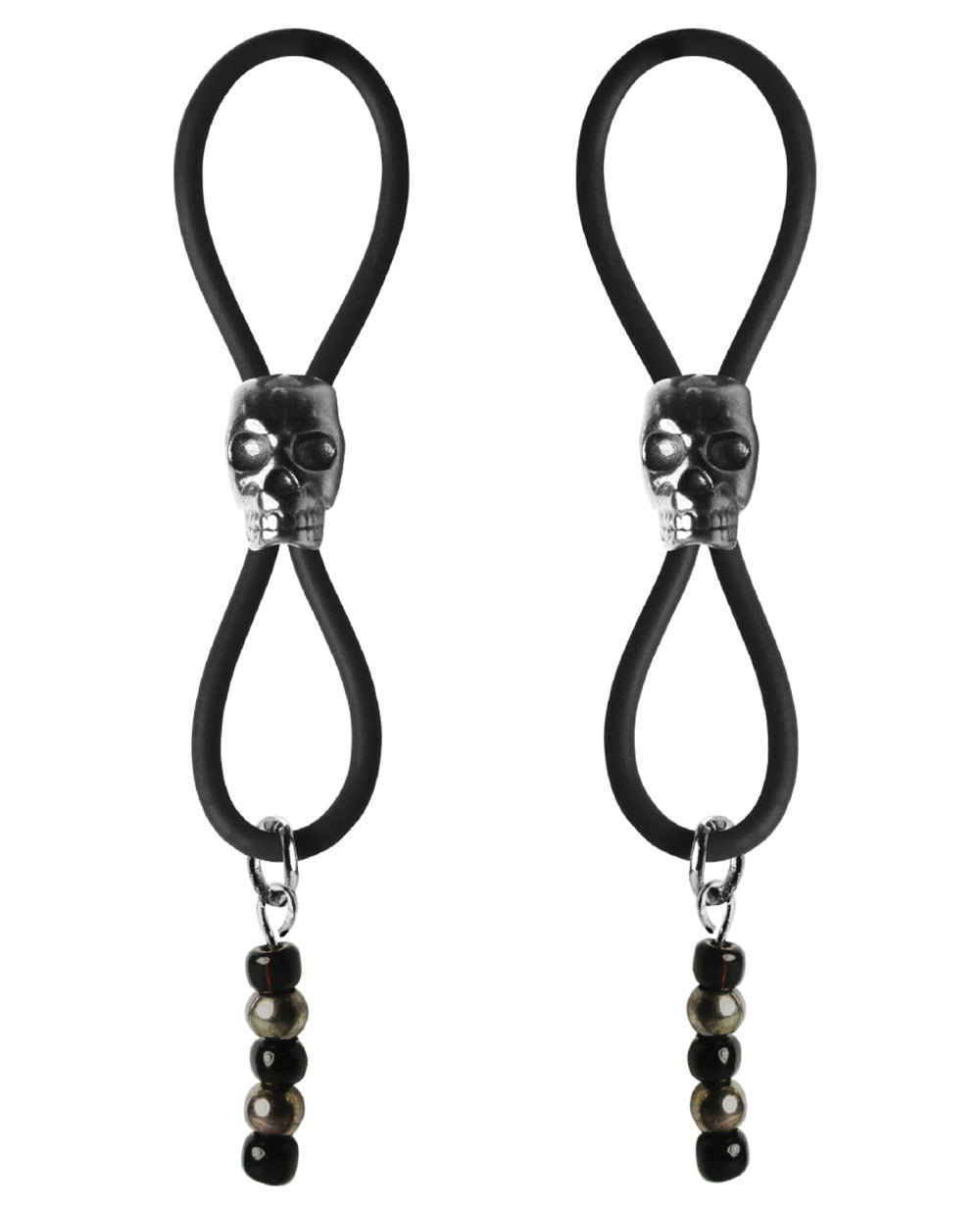 Bijoux de Nip Bijoux de Nip Nipple Halos Black Skull Slider - Black/Silver