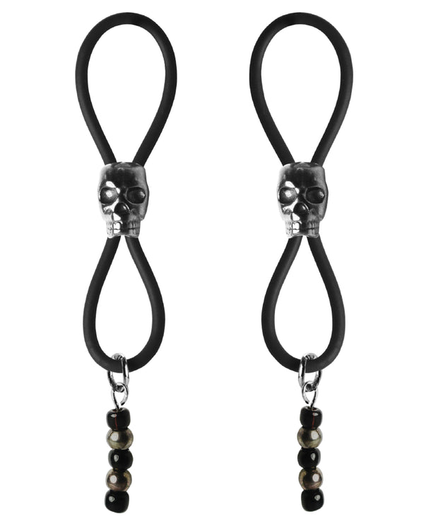 Bijoux de Nip Bijoux de Nip Nipple Halos Black Skull Slider - Black/Silver