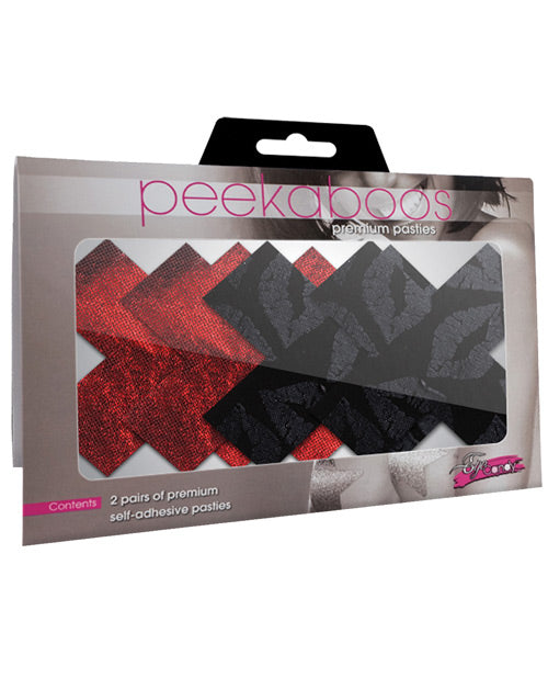 Peekaboos Stolen Kisses Xs - Red & Black Pack of 2