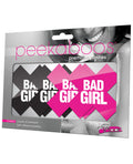 Peekaboos Peekaboos Bad Girl Pasties - 2 Pairs 1 Black/1 Pink