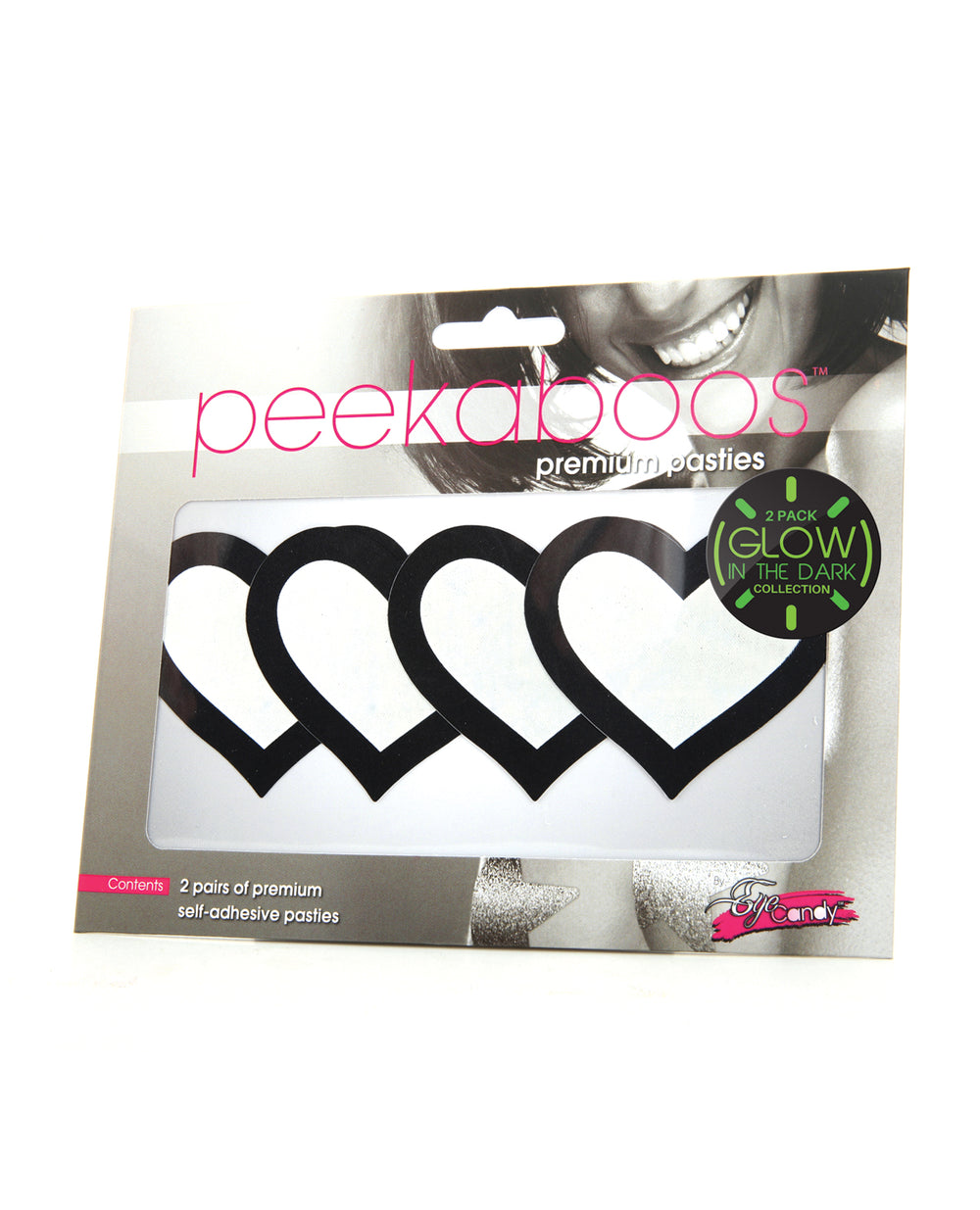 Peekaboos Peekaboo Glow in the Dark Hearts - Pack of 2