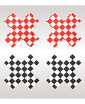 Peekaboos Peekaboos Off the Wall Checkered Pasties - 2 Pairs 1 Black/1 Red - Image 2