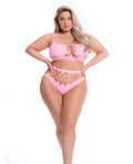 Pink Lipstick Pink Lipstick Neon Dreams Bra & High Waist Thong Pink QN