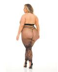Pink Lipstick Pink Lipstick Gives You Hell Halter Bra, Pantyhose & G-String Black QN - Image 2