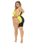 Pink Lipstick Pink Lipstick Block You Out Bandeau & Bottom Black/Yellow QN - Image 2