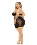 Pink Lipstick Pink Lipstick Hold On Tight Halter Bra & Skirt Black QN - Image 2