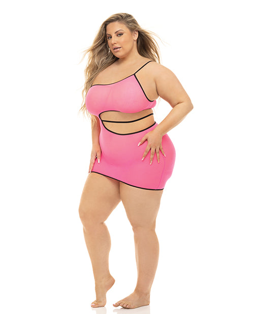 Pink Lipstick Pink Lipstick All You Need Cut Out Dress Neon Pink QN