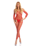 Pink Lipstick Pink Lipstick In My Head Net Bodystocking Red O/S