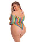 Pink Lipstick Pink Lipstick More Color Long Sleeve Bodysuit Rainbow QN - Image 2