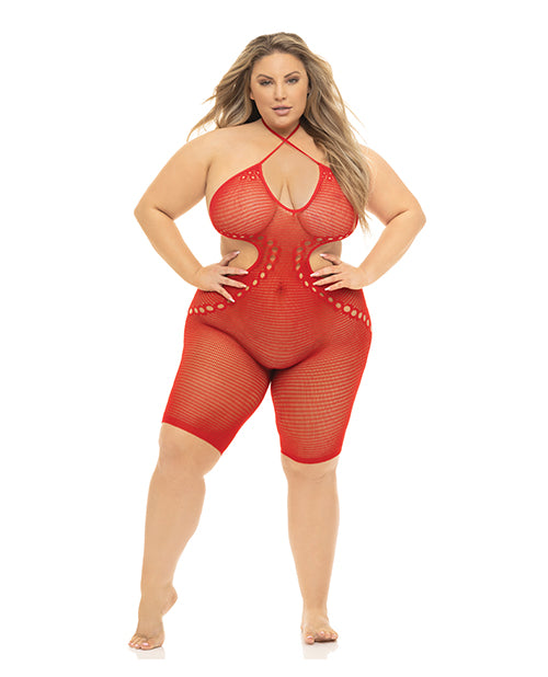 Pink Lipstick Pink Lipstick Fill Me In Bodystocking Red QN