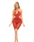 Pink Lipstick Pink Lipstick Fill Me In Bodystocking Red O/S - Image 2
