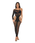 Pink Lipstick Pink Lipstick Star Sign Bodystocking - Black O/S