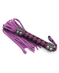 Plesur Plesur 15" Leather Flogger - Purple - Image 2