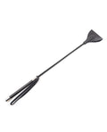 Plesur Plesur 21" Wide Tip Leather Crop - Black