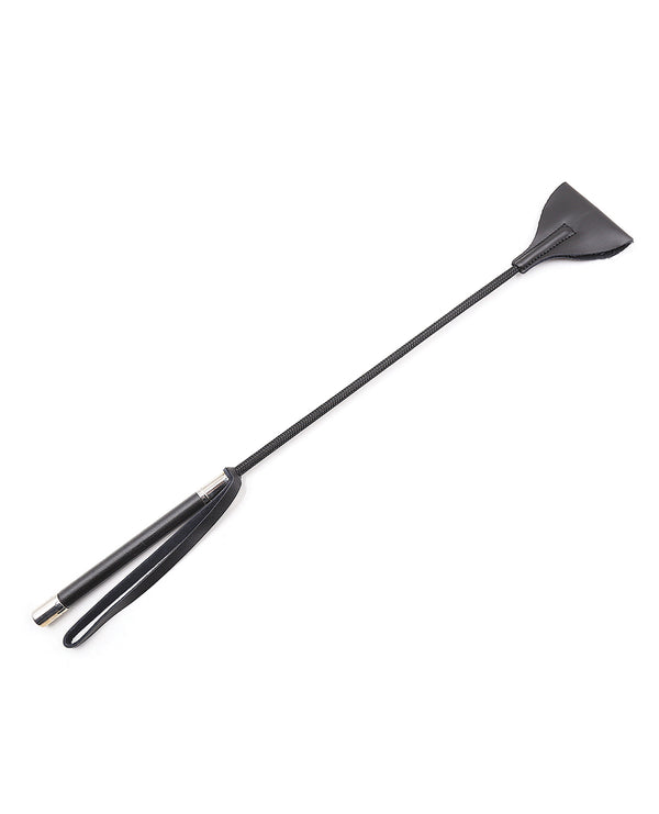 Plesur Plesur 21" Wide Tip Leather Crop - Black