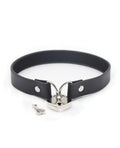 Plesur Plesur PVC Collar w/Heart Lock - Black