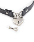 Plesur Plesur PVC Collar w/Heart Lock - Black - Image 3