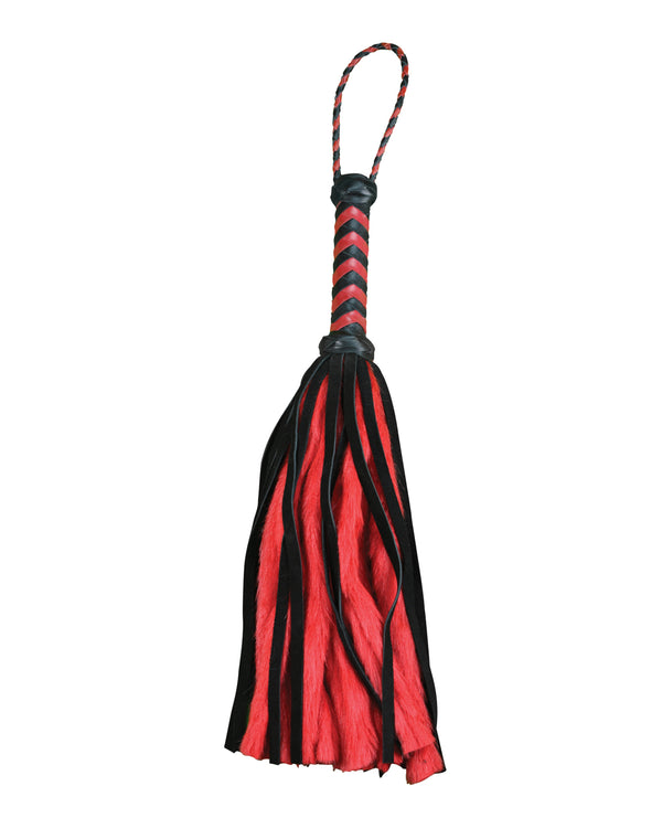 Plesur Plesur 17" Suede & Fluffy Faux Fur Tails - Black/Red