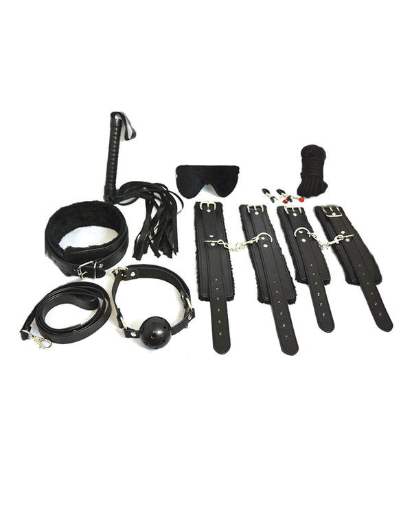 Plesur Plesur Everything Bondage 12 Piece Kit - Black