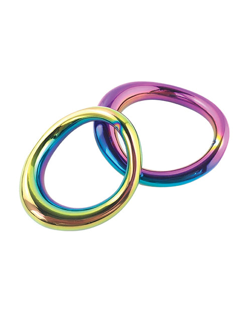 Plesur Plesur 1-3/4" Metal Cock Ring - Rainbow