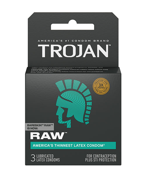 Trojan Trojan Raw Condoms - Pack of 3