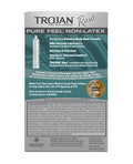 Trojan Trojan Raw Pure Feel Non-Latex Condoms - Pack of 10 - Image 2