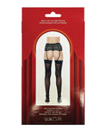 Popsi Lingerie Sheer Lace Top Stocking Black O/S - Image 4