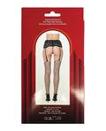 Popsi Lingerie Unfinished Diamond Net Thigh High Black O/S - Image 4