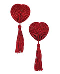 Popsi Lingerie Diamond Reuseable Tassel Pasties - Red O/S - Image 2