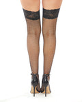 Popsi Lingerie Rhinestone Thigh High w/Silicone Black O/S - Image 2