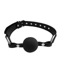 Rouge Rouge Fetish Play Vegan Leather Ball Gag - Black