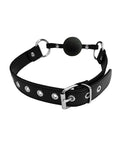 Rouge Rouge Fetish Play Vegan Leather Ball Gag - Black - Image 2