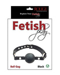 Rouge Rouge Fetish Play Vegan Leather Ball Gag - Black - Image 4