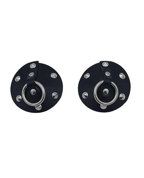 Rouge Rouge Leather Studded Nipple Covers - Black
