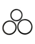 Rouge Rouge Black Stainless Steel 3 Piece Cock Ring Set - Black - Image 2