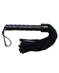 Rouge Rouge Leather Handle Short Short Suede Flogger - Black