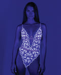 Roma Confidential Butterfly Glow Embroidered Teddy Lavender/White LG - Image 3