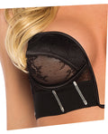 Roma Confidential Belle Noir Chantilly Lace and Satin 2 pc Bustier Set - Black SM - Image 3