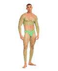 Rene Rofe and Pink Lipstick Rainbow Party Future Mode 3 pc Set - Green L/XL
