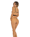 Rene Rofe Rene Rofe Danger Zone Open Cup Bralette & G-String Black S/M - Image 2