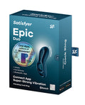Satisfyer Satisfyer Epic Duo Ring Vibrator - Dark Blue - Image 5