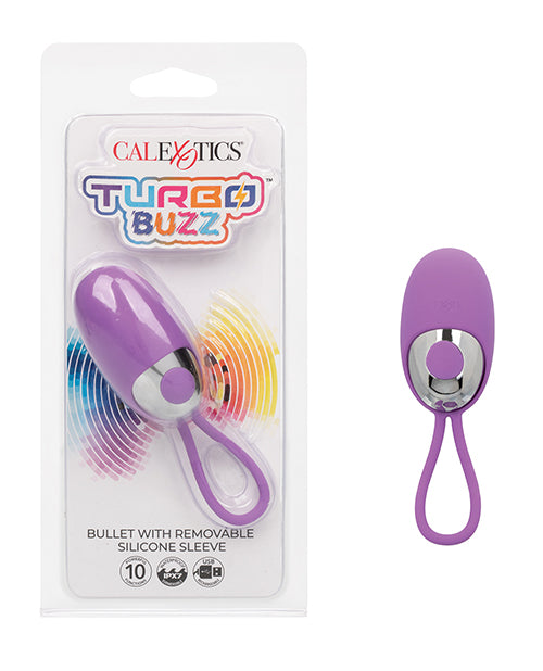 Turbo Buzz Turbo Buzz Bullet Stimulator w/Removable Silicone Sleeve - Purple