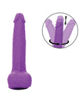 Silicone Studs Silicone Studs Rechargeable Gyrating & Thrusting Vibrator - Purple - Image 3