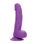 Silicone Studs Silicone Studs Neon 6" Dildo - Purple - Image 2