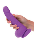 Silicone Studs Silicone Studs Neon 6" Dildo - Purple - Image 4