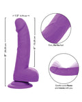 Silicone Studs Silicone Studs Neon 6" Dildo - Purple - Image 5