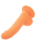 Silicone Studs Silicone Studs Neon 6" Dildo - Orange - Image 3