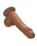 Dual Density Silicone Studs Dual Density Silicone 5" Dildo - Brown - Image 4