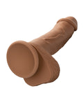 Dual Density Silicone Studs Dual Density Silicone 5" Dildo - Brown - Image 5