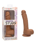 Dual Density Silicone Studs Dual Density Silicone 6.25" Dildo - Brown - Image 3